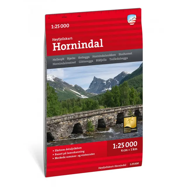 Hornindal Calazo Høyfjellskart 1:25 000 