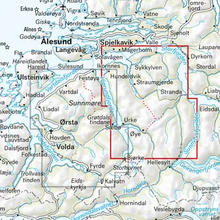 Stranda Slogen Calazo H&#248;yfjellskart 1:30 000 Sunnm&#248;re