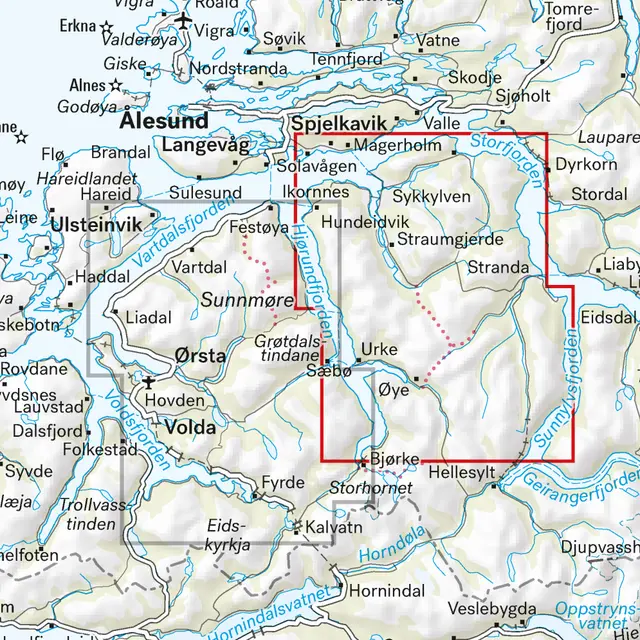 Stranda Slogen Calazo Høyfjellskart 1:30 000 Sunnmøre 