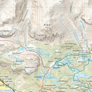 Hemsedal Calazo H&#248;yfjellskart 1:25 000