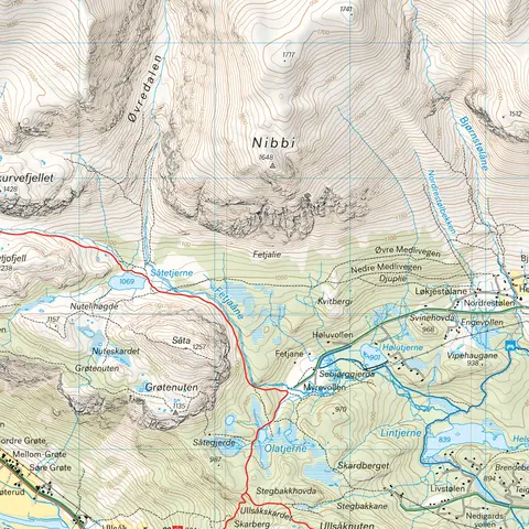 Hemsedal Calazo H&#248;yfjellskart 1:25 000