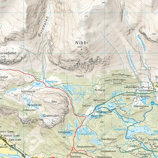 Hemsedal Calazo Høyfjellskart 1:25 000 