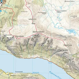 J&#248;lster Calazo H&#248;yfjellskart 1:25 000