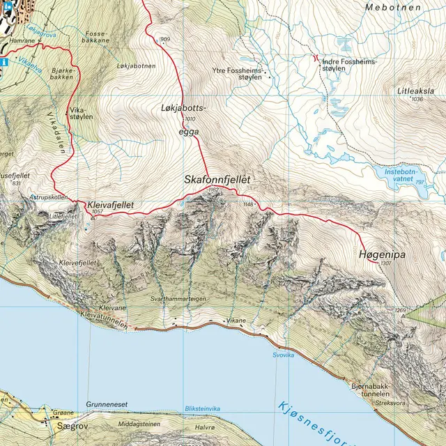 Jølster Calazo Høyfjellskart 1:25 000 