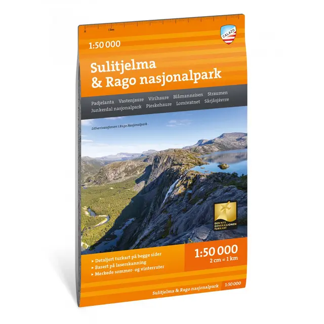 Sulitjelma Rago nasjonalpark Calazo Turkart 1:50 000 