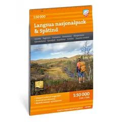 Langsua Nasjonalpark Sp&#229;tind Calazo Turkart 1:50 000