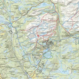 Langsua Nasjonalpark Sp&#229;tind Calazo Turkart 1:50 000