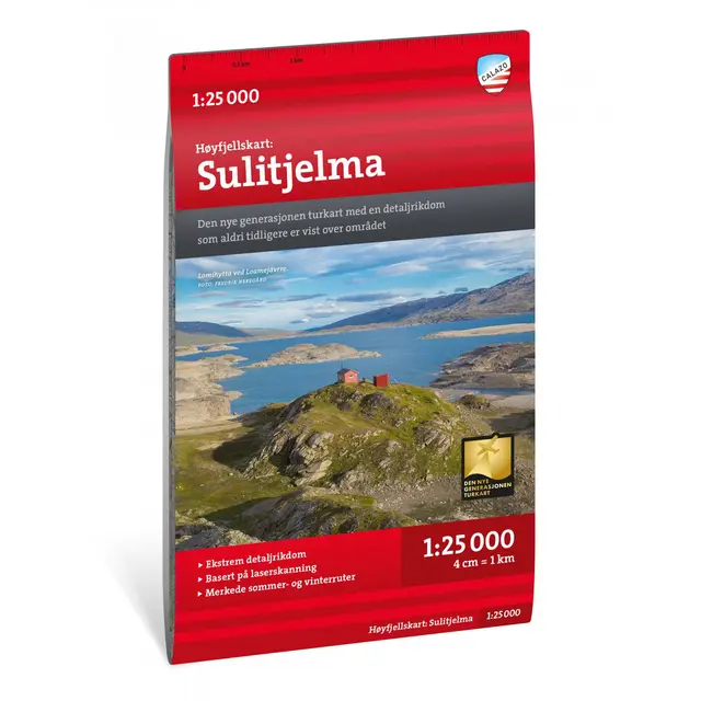 Frostisen Sulitjelma Calazo Høyfjellskart 1:25 000 