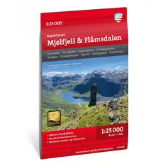 Mj&#248;lfjell Fl&#229;msdalen Calazo H&#248;yfjellskart 1:25 000