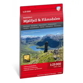 Mj&#248;lfjell Fl&#229;msdalen Calazo H&#248;yfjellskart 1:25 000