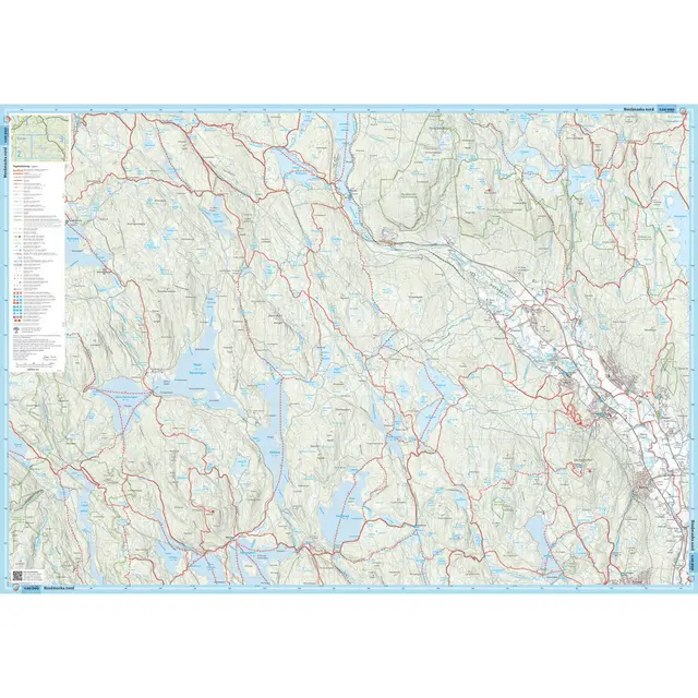 Oslo Nordmarka nord Calazo Løypekart 1:20 000 