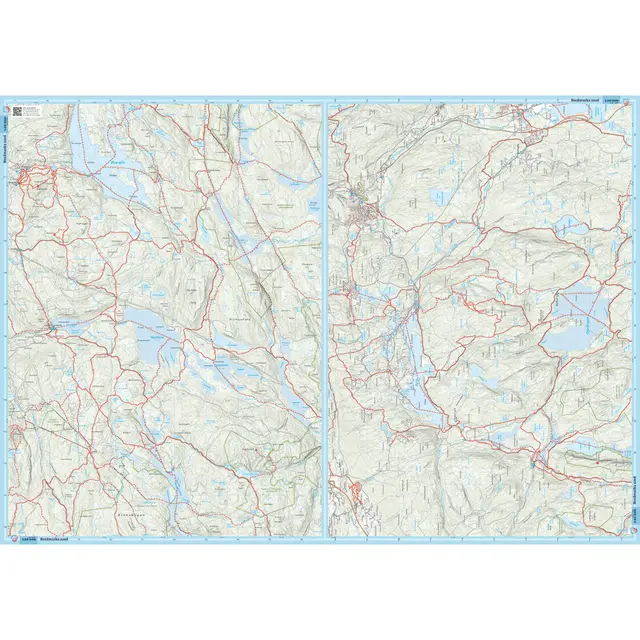 Oslo Nordmarka nord Calazo Løypekart 1:20 000 