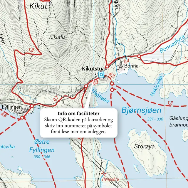 Oslo Nordmarka nord Calazo Løypekart 1:20 000 