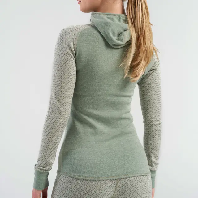 Hettegenser til dame S Devold Kvitegga Merino Hoodie W S 010 