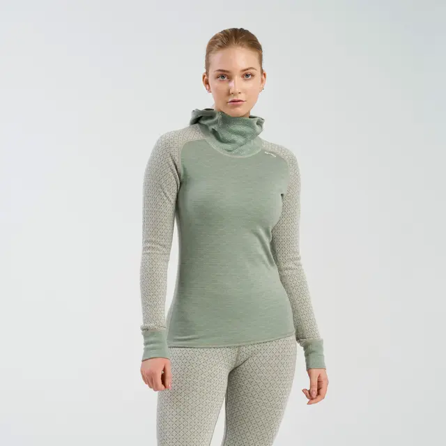 Hettegenser til dame S Devold Kvitegga Merino Hoodie W S 010 