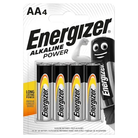 Batterier AA Energizer Alkaline Power AA 4 pk.