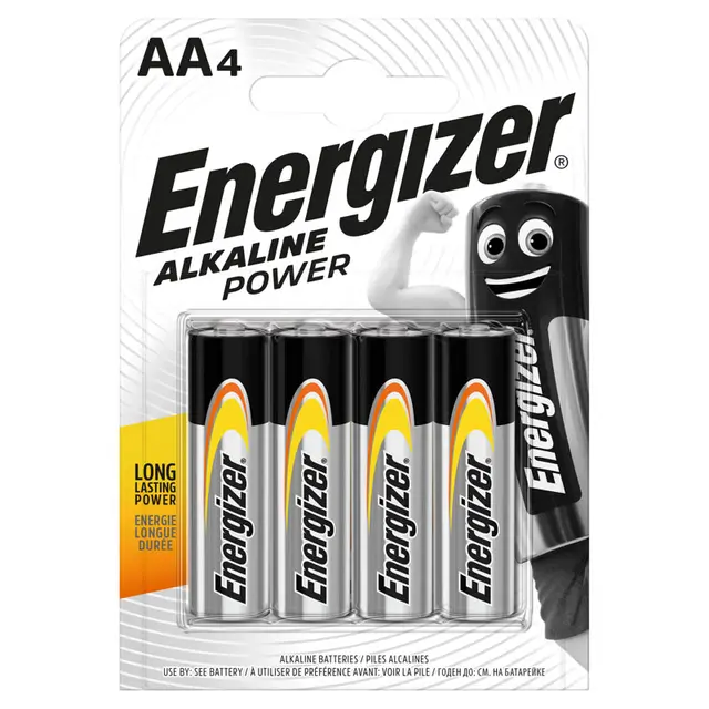 Batterier AA Energizer Alkaline Power AA 4 pk. 