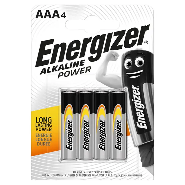 Batterier AAA Energizer Alkaline Power AAA 4 pk. 