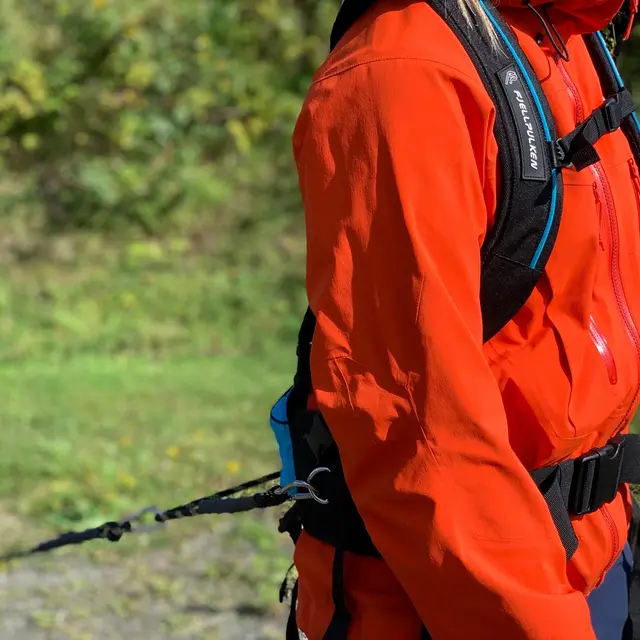 Dekktreningspakke med hoftesele Fjellpulken Hoftesekk med taudrag Red 