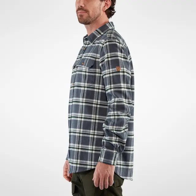 Skjorte til herre L Fjällräven Övik Heavy Flannel M L 555-23 