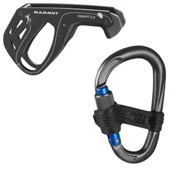 Halv-automatisk taubrems og karabiner Mammut Smart 2.0 Belay Package 0139 Grey