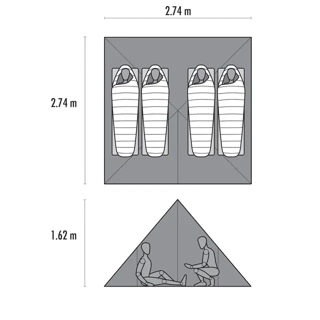 Tarp-lavvo MSR Front Range 4 Orange 