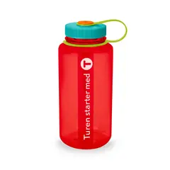 DNT-flaske turen starter med T Nalgene Wide Sustain 1 liter Red DNT