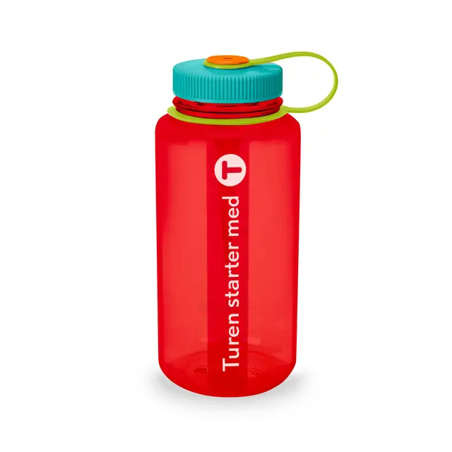 DNT-flaske turen starter med T Nalgene Wide Sustain 1 liter Red DNT 