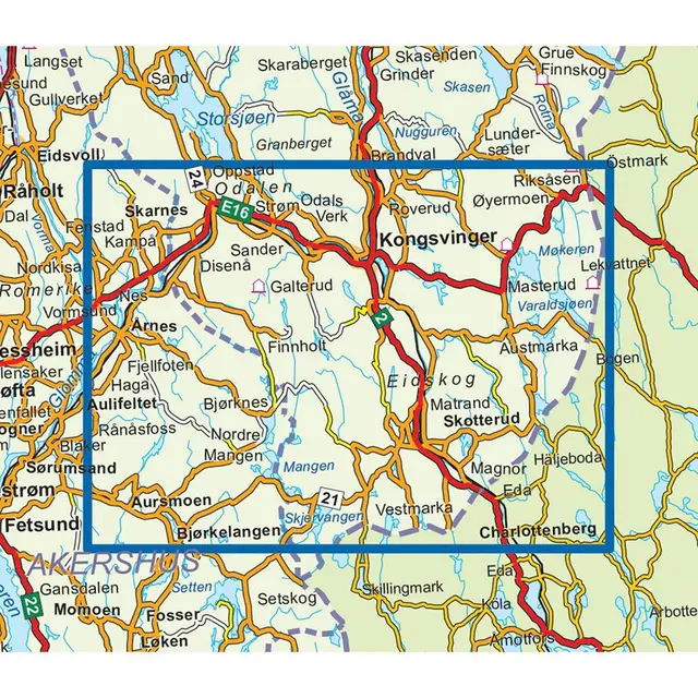 Finnskogen Sør Nordeca Topo 1:50 000 3032 