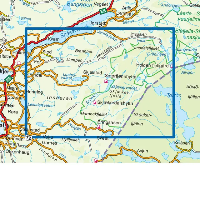 Skjækerfjella Nordeca Topo 1:50 000 3049 