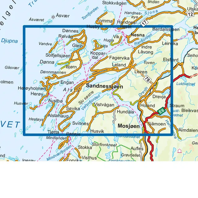 De syv søstre Nordeca Topo 1:50 000 3051 