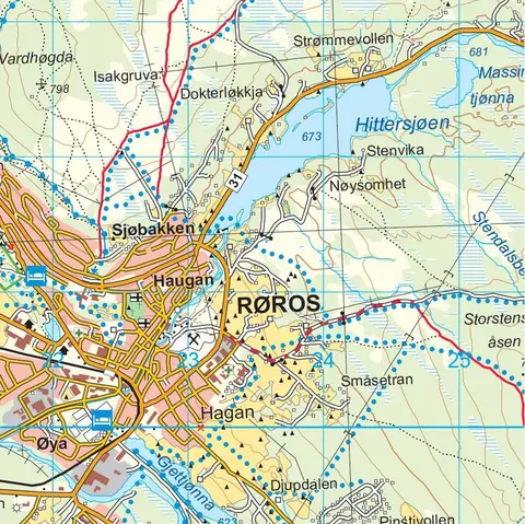 R&#248;ros Nordeca Topo 1:50 000 3052