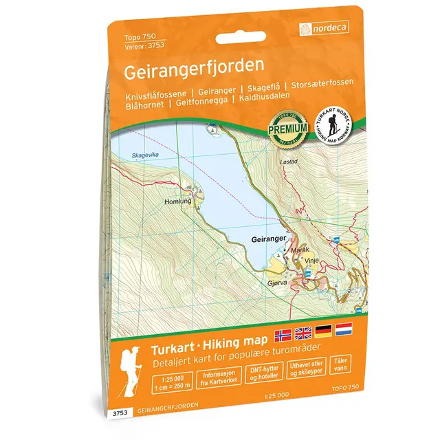 Geirangerfjorden Nordeca Topo 1:25 000 3753 