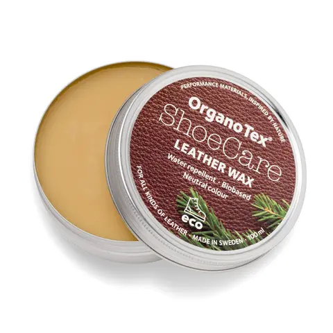 Impregnering for sko OrganoTex ShoeCare Leather Wax 100 ml