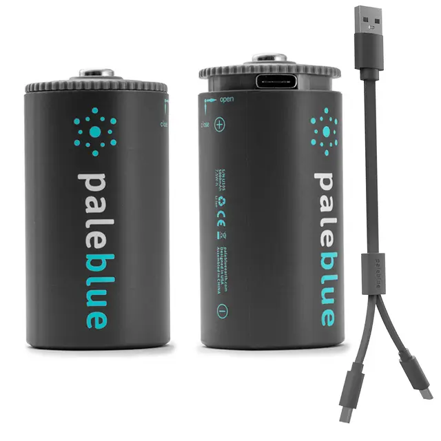 USB-batterier D Pale Blue USB Rechargeable D 2 pk. 