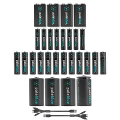 USB-batteripakke 28 pk. Pale Blue Home Conversion Kit MicroUSB