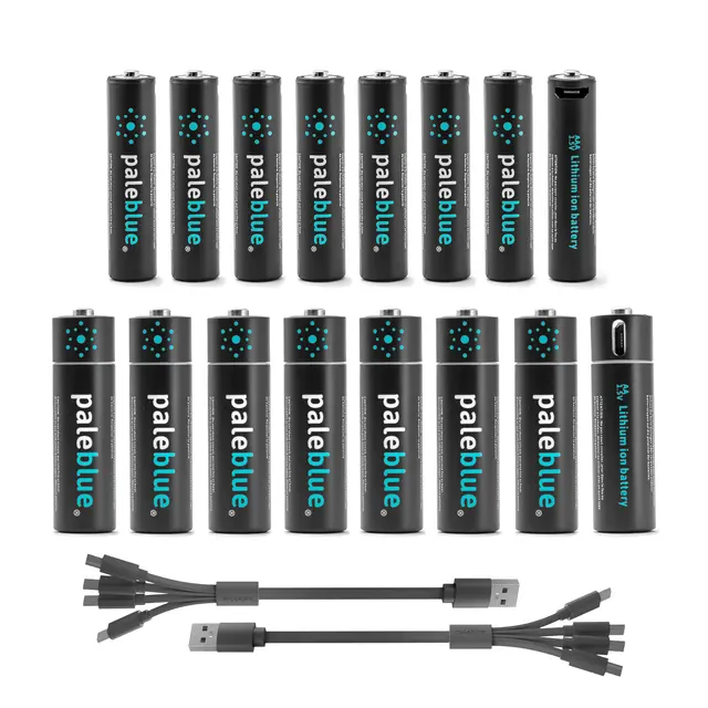 USB-batteripakke 16 pk. Pale Blue Sustainability Kit MicroUSB 