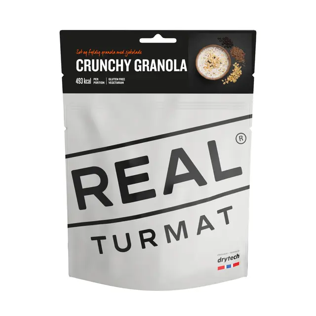 Granola med sjokolade Real Turmat Crunchy Granola 