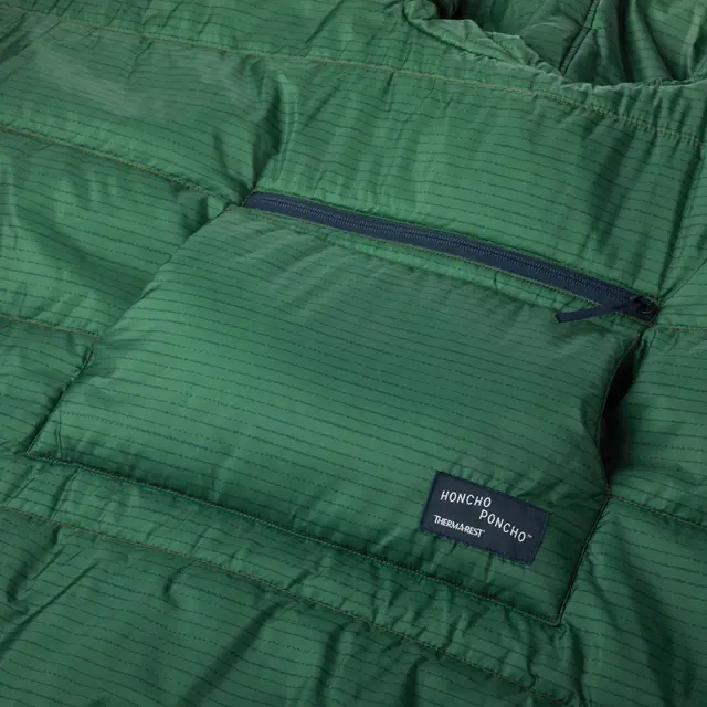 Poncho til barn 6–10 år Thermarest Honcho Poncho Kids GreenPrint 