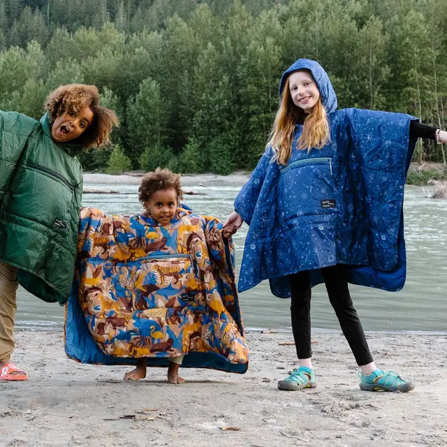 Poncho til barn 6–10 år Thermarest Honcho Poncho Kids SpacePrint 